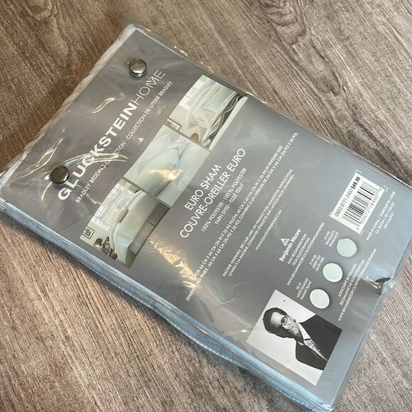 Glucksteinhome Bradley Euro Pillow Sham-LIGHT GREY-One Size - Picture 3 of 5